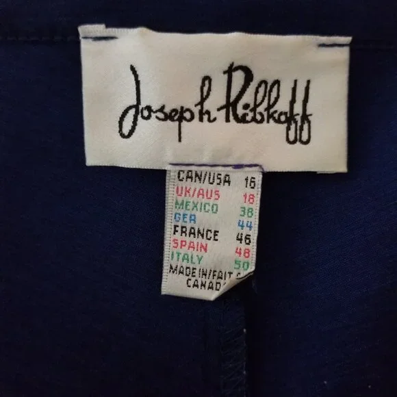 Joseph Ribkoff Midnight Blue Ruched Dress - Picture 2 of 13